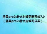 坚果pro2s什么时候更新系统7.0（坚果pro2s什么时候可以买）
