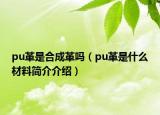 pu革是合成革吗（pu革是什么材料简介介绍）