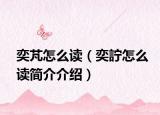 奕芃怎么读（奕詝怎么读简介介绍）