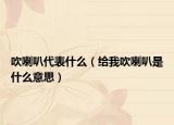 吹喇叭代表什么（给我吹喇叭是什么意思）