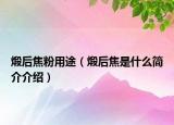 煅后焦粉用途（煅后焦是什么简介介绍）