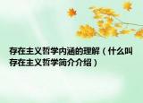 存在主义哲学内涵的理解（什么叫存在主义哲学简介介绍）