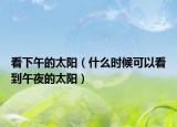 看下午的太阳（什么时候可以看到午夜的太阳）