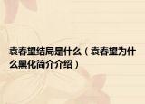 袁春望结局是什么（袁春望为什么黑化简介介绍）
