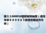 鑲＄エ600016璧板娍琛屾儏（请问专家６０００６３股票后期走势怎样）