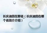 长庆油田在那省（长庆油田在哪个省简介介绍）