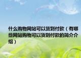 什么购物网站可以货到付款（有哪些网站购物可以货到付款的简介介绍）