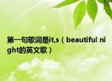 第一句歌词是it,s（beautiful night的英文歌）