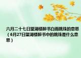 六月二十七日望湖楼醉书白雨跳珠的意思（6月27日望湖楼醉书中的跳珠是什么意思）