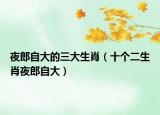 夜郎自大的三大生肖（十个二生肖夜郎自大）
