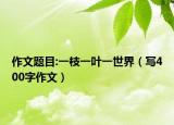作文题目:一枝一叶一世界（写400字作文）