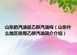 山东的汽油是乙醇汽油吗（山东什么地区使用乙醇汽油简介介绍）