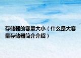 存储器的容量大小（什么是大容量存储器简介介绍）
