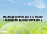 跳街舞的最常用的歌 韩国（求《韩国史上最强的街舞》视频的背景音乐名字）