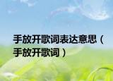 手放开歌词表达意思（手放开歌词）