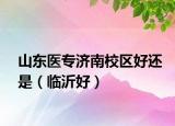 山东医专济南校区好还是（临沂好）