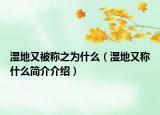 湿地又被称之为什么（湿地又称什么简介介绍）