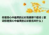 你是我心中最美的云彩我要那个歌词（歌词你是我心中最美的云彩歌名叫什么）