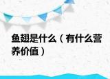 鱼翅是什么（有什么营养价值）