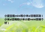小爱音箱mini和小米ai音箱区别（小米ai音响和小米小爱mini买哪个好）