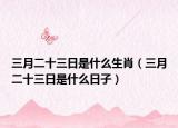 三月二十三日是什么生肖（三月二十三日是什么日子）