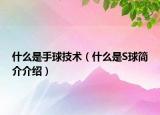 什么是手球技术（什么是S球简介介绍）