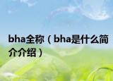 bha全称（bha是什么简介介绍）