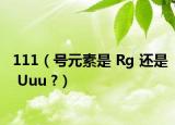 111（号元素是 Rg 还是 Uuu ?）