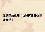 体验区的作用（体验区是什么简介介绍）