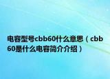电容型号cbb60什么意思（cbb60是什么电容简介介绍）