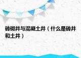 砖砌井与混凝土井（什么是砖井和土井）