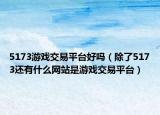 5173游戏交易平台好吗（除了5173还有什么网站是游戏交易平台）