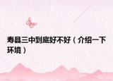 寿县三中到底好不好（介绍一下环境）
