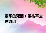 董平的死因（董礼平去世原因）