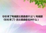 杉杉来了电视剧主题曲是什么?（电视剧《杉杉来了》的主题曲歌名叫什么）