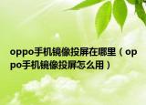oppo手机镜像投屏在哪里（oppo手机镜像投屏怎么用）