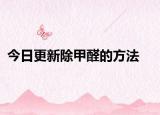 今日更新除甲醛的方法