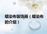 蜡染布装饰画（蜡染布的介绍）