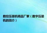 数控压装机精品厂家（数字压装机的简介）