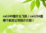 ca1249是什么飞机（ca1216是哪个航空公司简介介绍）
