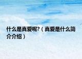 什么是真爱呢?（真爱是什么简介介绍）