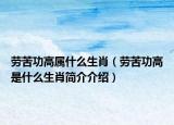 劳苦功高属什么生肖（劳苦功高是什么生肖简介介绍）