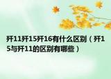 歼11歼15歼16有什么区别（歼15与歼11的区别有哪些）