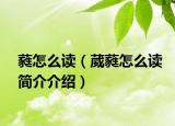 蕤怎么读（葳蕤怎么读简介介绍）