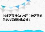 40多万买什么suv好（40万落地的SUV买哪款比较好）