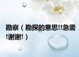 勘察（勘探的意思!!急需!谢谢!）