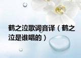 鹤之泣歌词音译（鹤之泣是谁唱的）