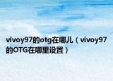 vivoy97的otg在哪儿（vivoy97的OTG在哪里设置）