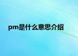 pm是什么意思介绍