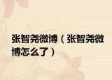 张智尧微博（张智尧微博怎么了）